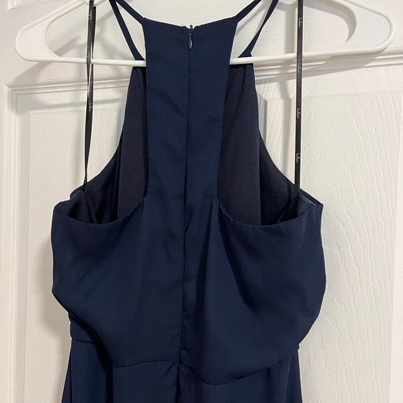 Lulu’s Beauty and Grace Keyhole Navy Maxi Dress, W’s size Medium - Picture 6 of 9